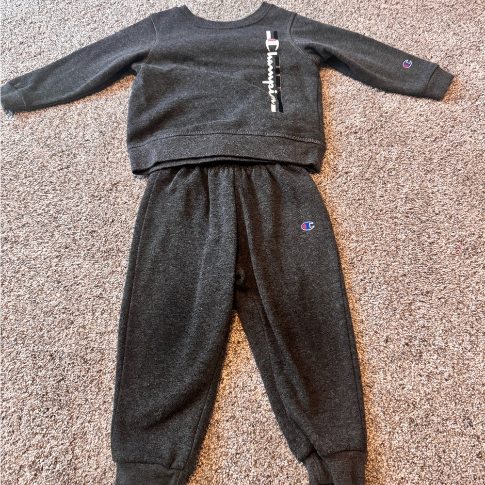 Champion Kids Charcoal Sweatshirt and Joggers Set
